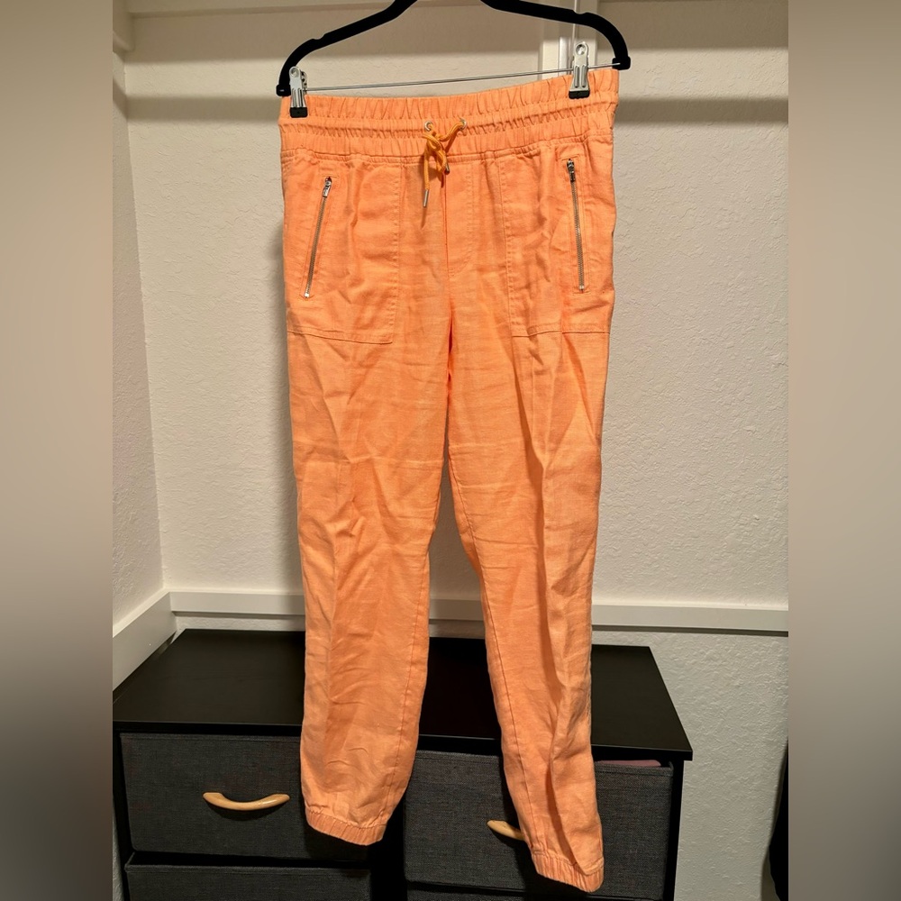 Athleta Cabo 100% Linen Joggers Sz 10